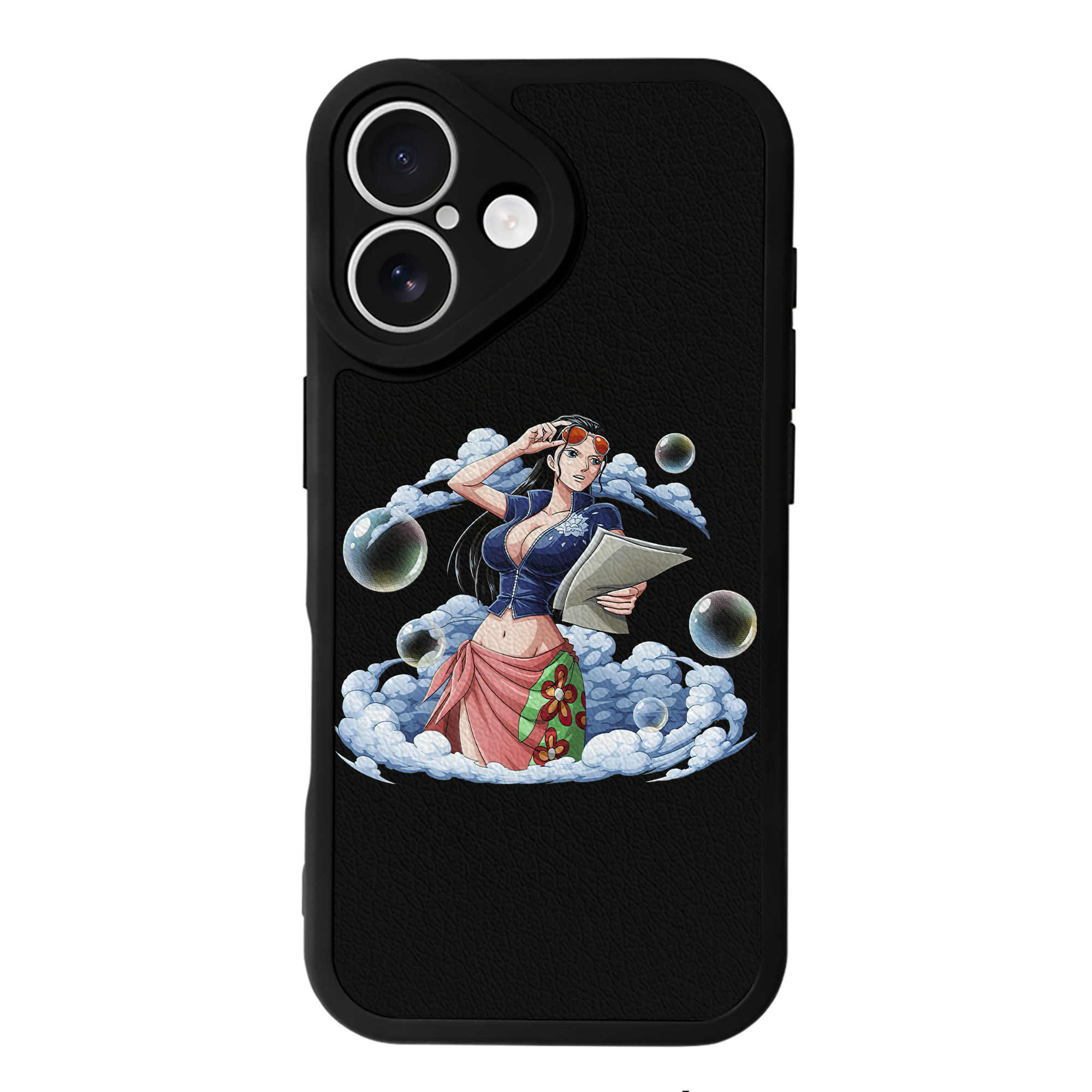 （画像用） ワンピース ニコ・ロビン ONE PIECE Nico Robin 【iPhone 16シリーズ対応】シリコンスマホケース（レザー調） 材質：シリコン